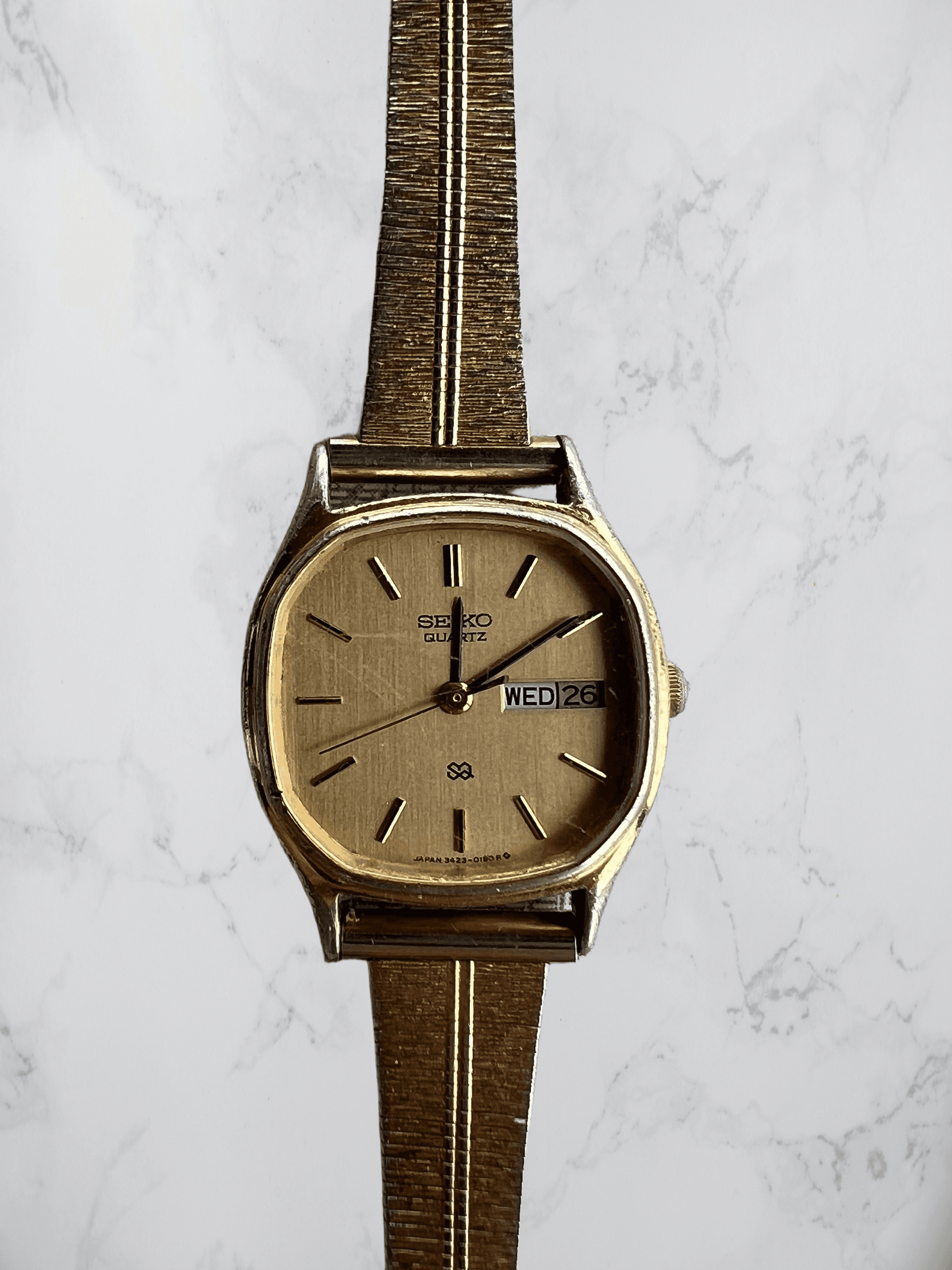 Gullfarget Seiko Dameklokke